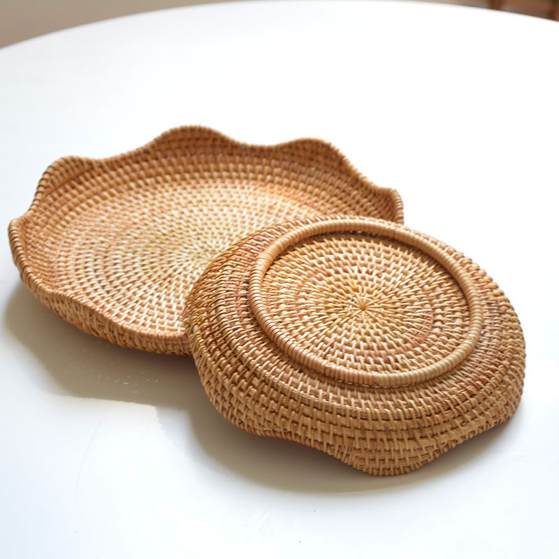 Food Snacks With Fiber - Boîte de plateau tissé d'aliments naturels,
