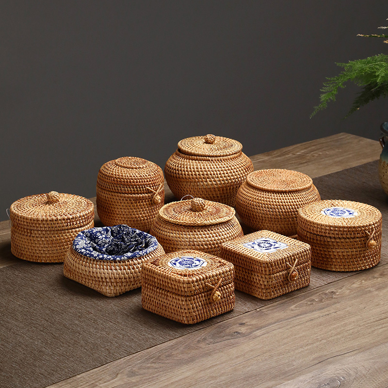 Food Snacks In Japan - Boîte de rangement en rotin tissé