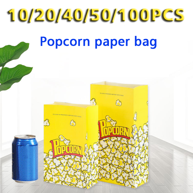 Food Halloween Snacks - Sacs en papier jaunes pour aliments,