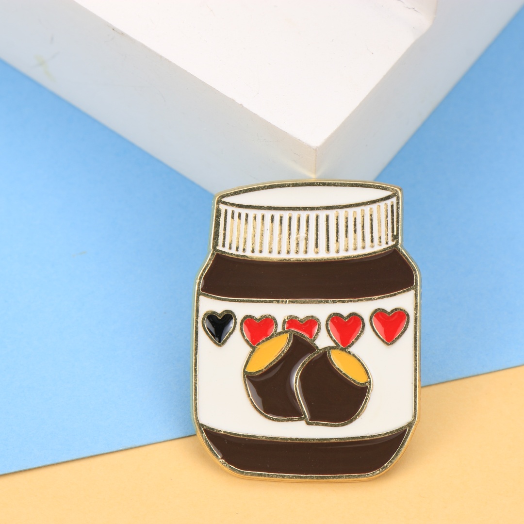 Zinc Food Snacks - Broche en émail mignonne en forme