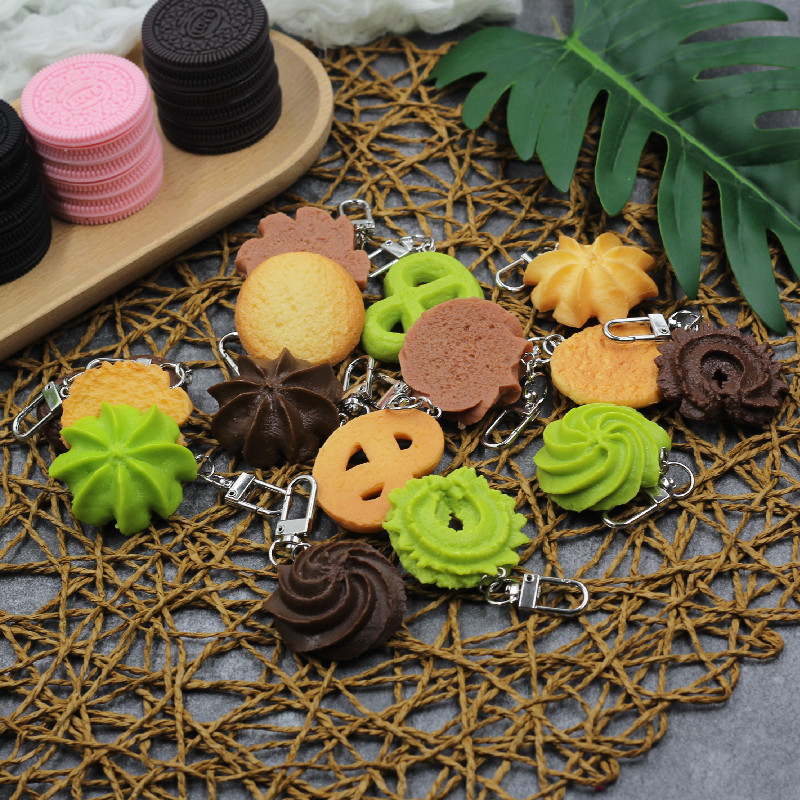 Zinc Food Snacks - Porte-clés de Simulation de nourriture, biscuits