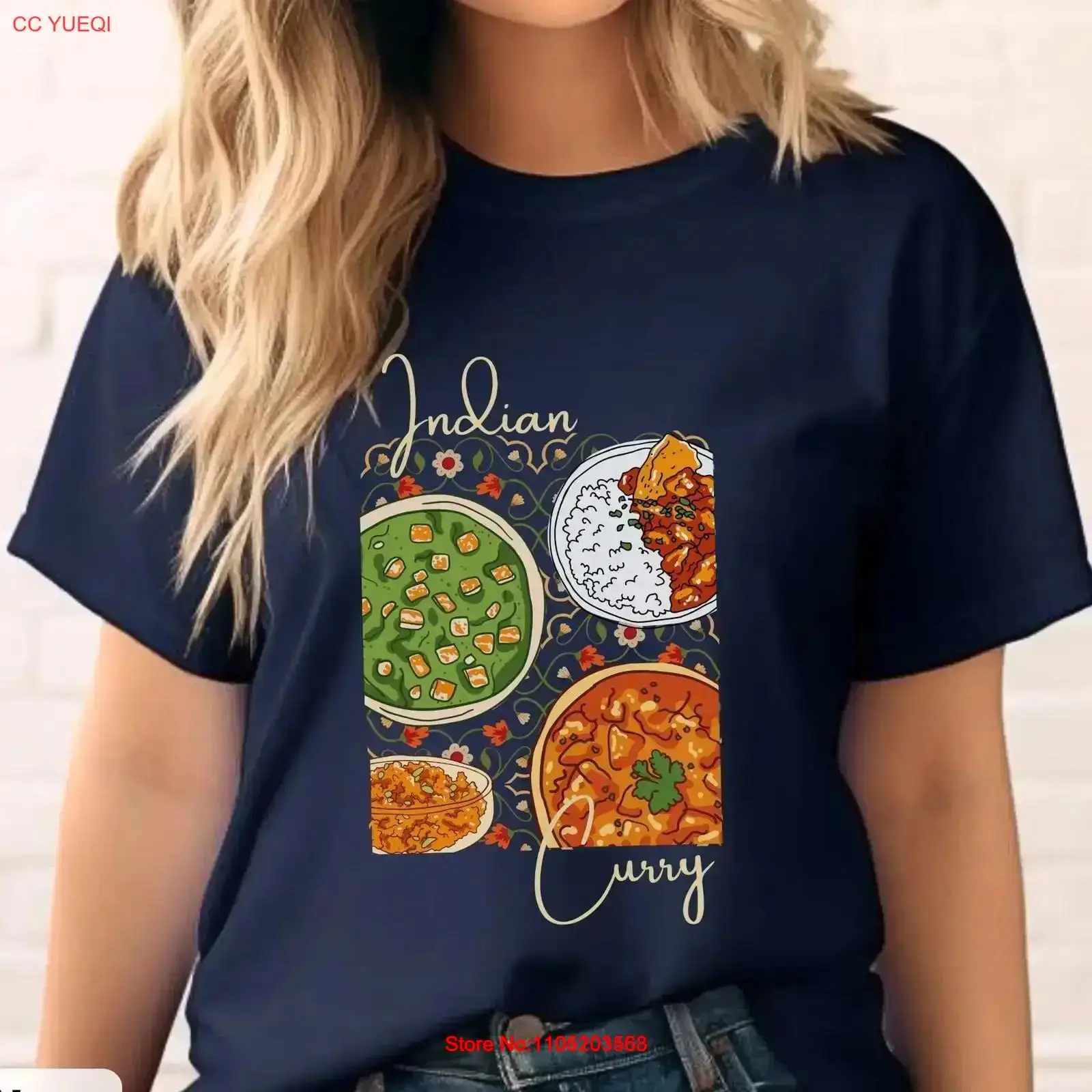 Food Snacks Indian - Curry indien ArT t-shirt beurre poulet