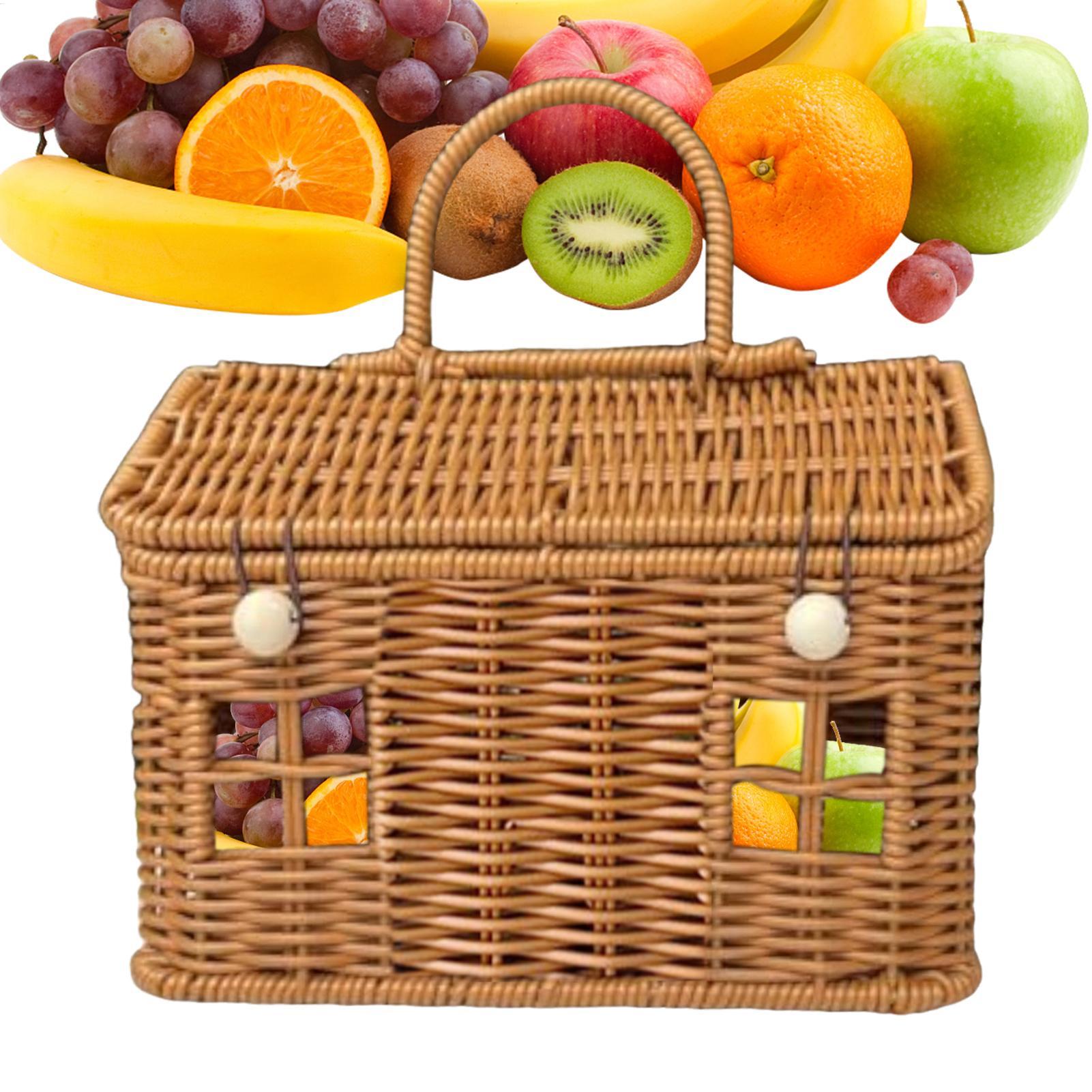 Food Snacks With Fiber - Panier en rotin Vintage en forme