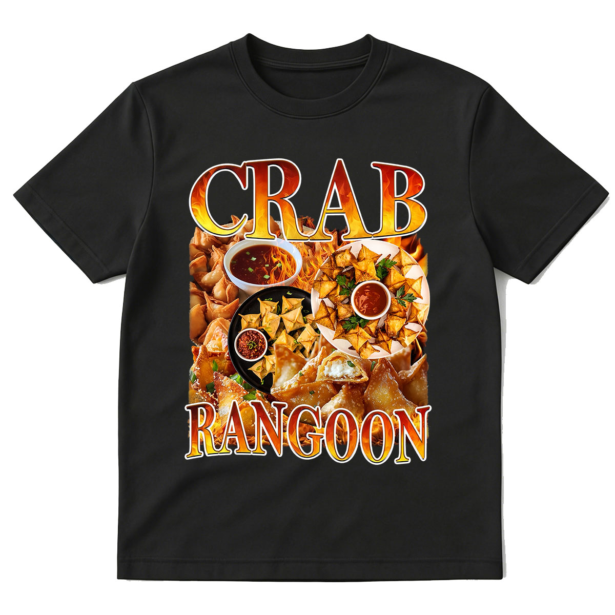 Food Snacks With Fiber - T-shirt vintage Crab Rangoon, style rétro