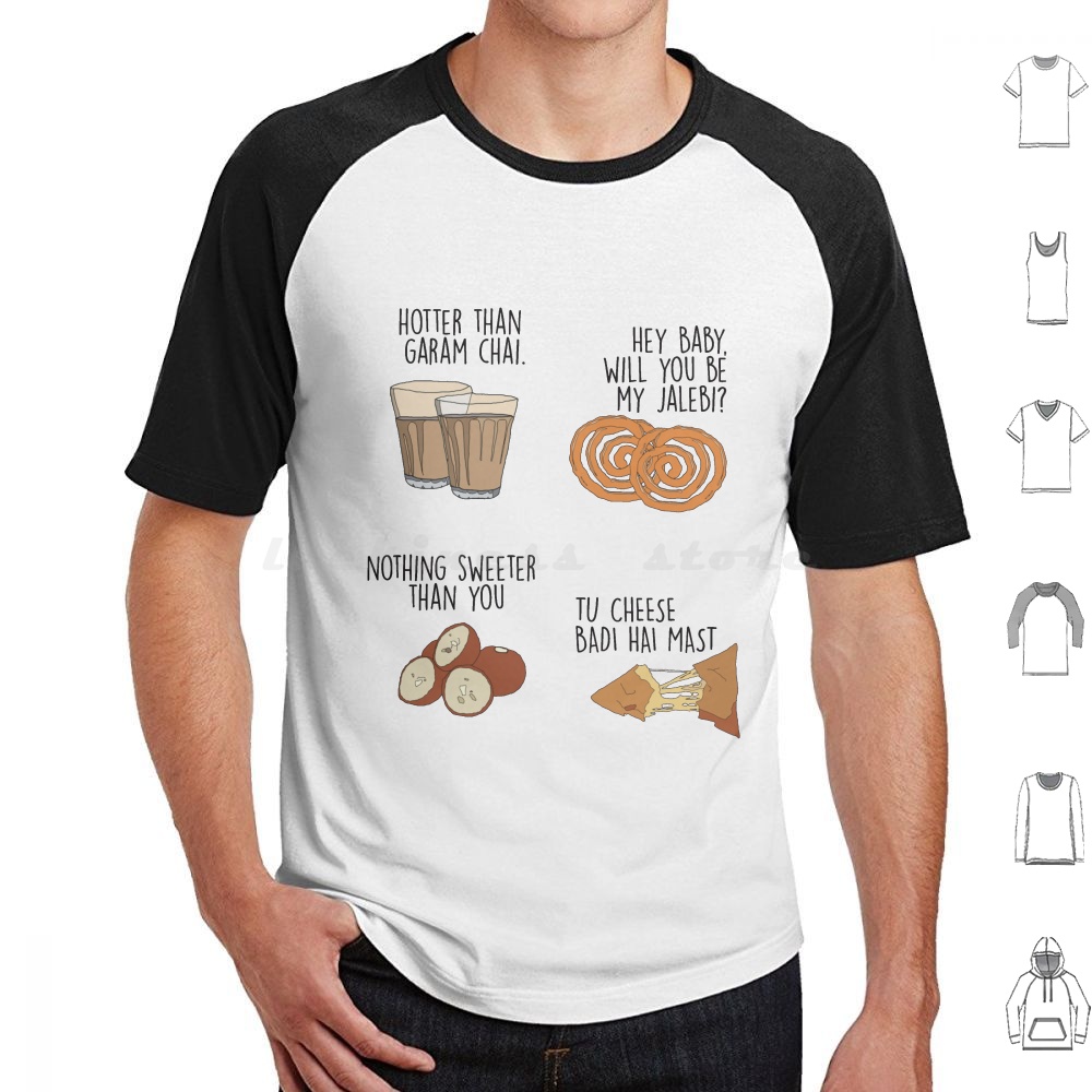 Food Snacks Indian - Pack indien. T-shirt Snack Lines 6XL
