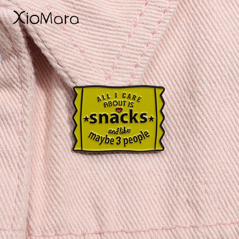 Zinc Food Snacks - Broche en émail pour les amateurs