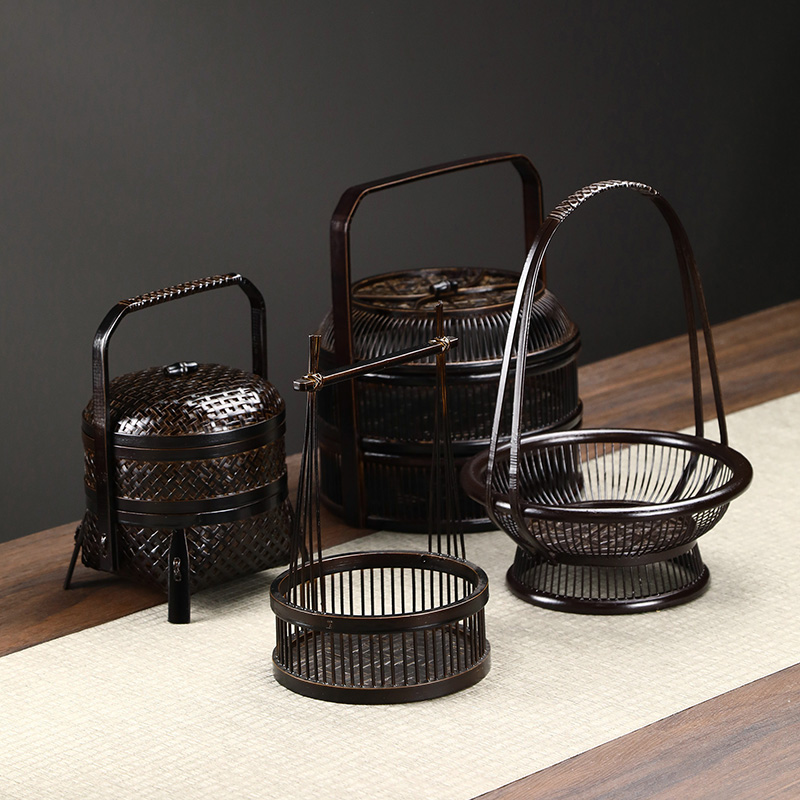 Panier de pique-nique en bambo - Food Snacks With Fiber avis et prix