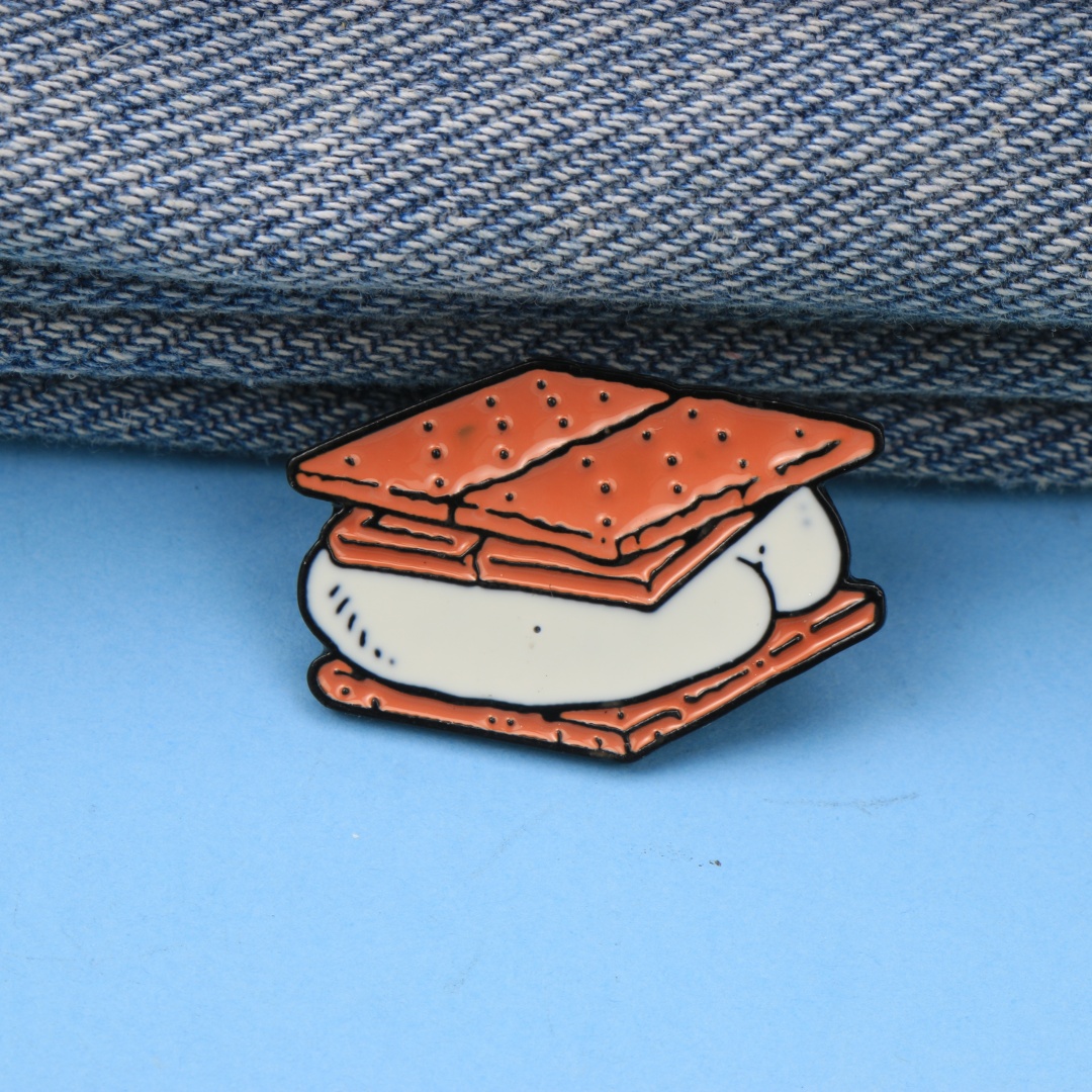 Broche en émail en métal, moti - Zinc Food Snacks avis et prix